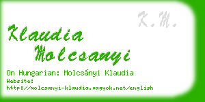 klaudia molcsanyi business card